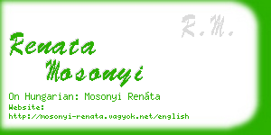 renata mosonyi business card