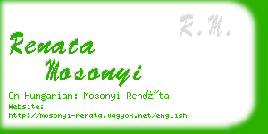 renata mosonyi business card